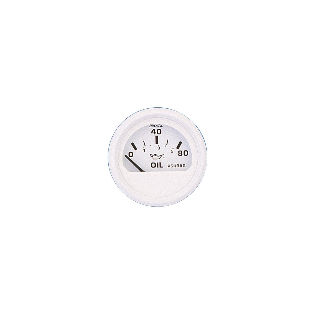 Faria Dress White 2" Oil Pressure Gauge (80 PSI) [13102] - official Faria Beede Instruments product image 2