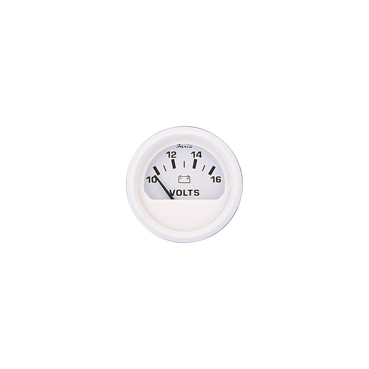 Faria Dress White 2" Voltmeter (10-16 VDC) [13120] - official Faria Beede Instruments product image 2