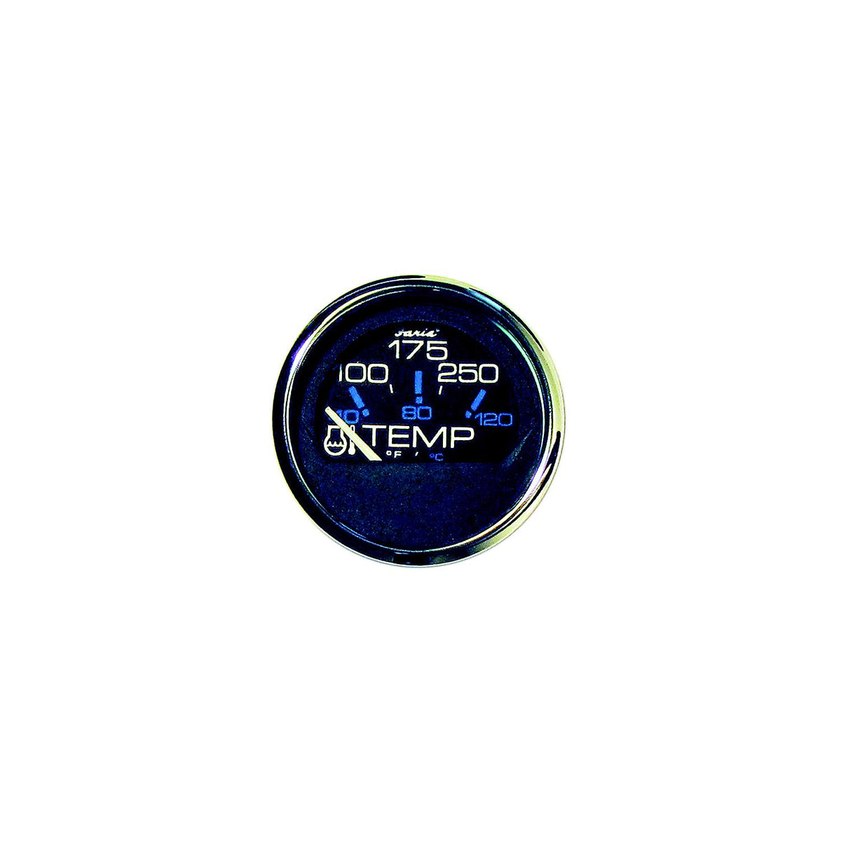Faria Instruments Faria Chesapeake SS Black 2" Gauge - Water Temperature Gauge (100-250F) - F13704 - official Faria Beede Instruments product image 3