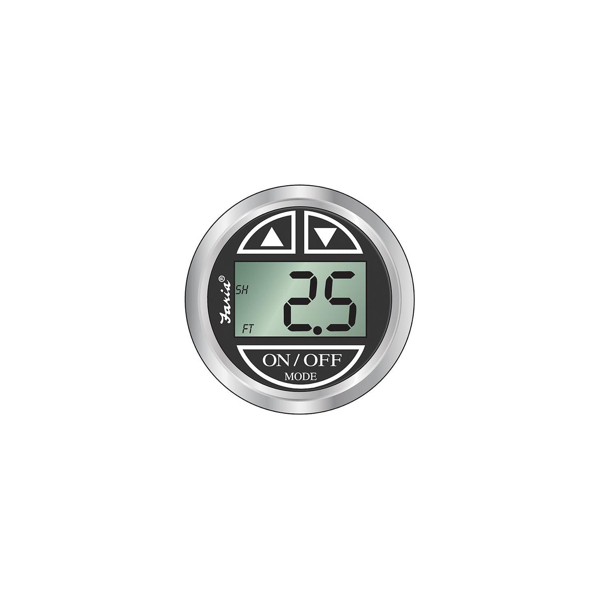 Faria Chesapeake Black 2" Depth Sounder w/In-Hull Transducer [13751] - official Faria Beede Instruments product image 2