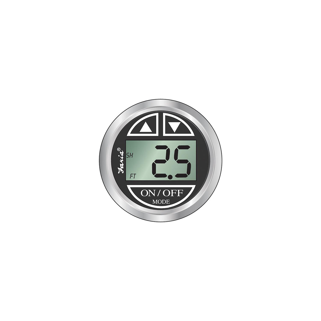 Faria Instruments Faria Digital Depth Sounder, Chesapeake SS Black w/Transom Transducer - F13750
