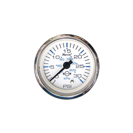 Faria Chesapeake White SS 2" Water Pressure Gauge (30 PSI) [13812] - official Faria Beede Instruments product image 3