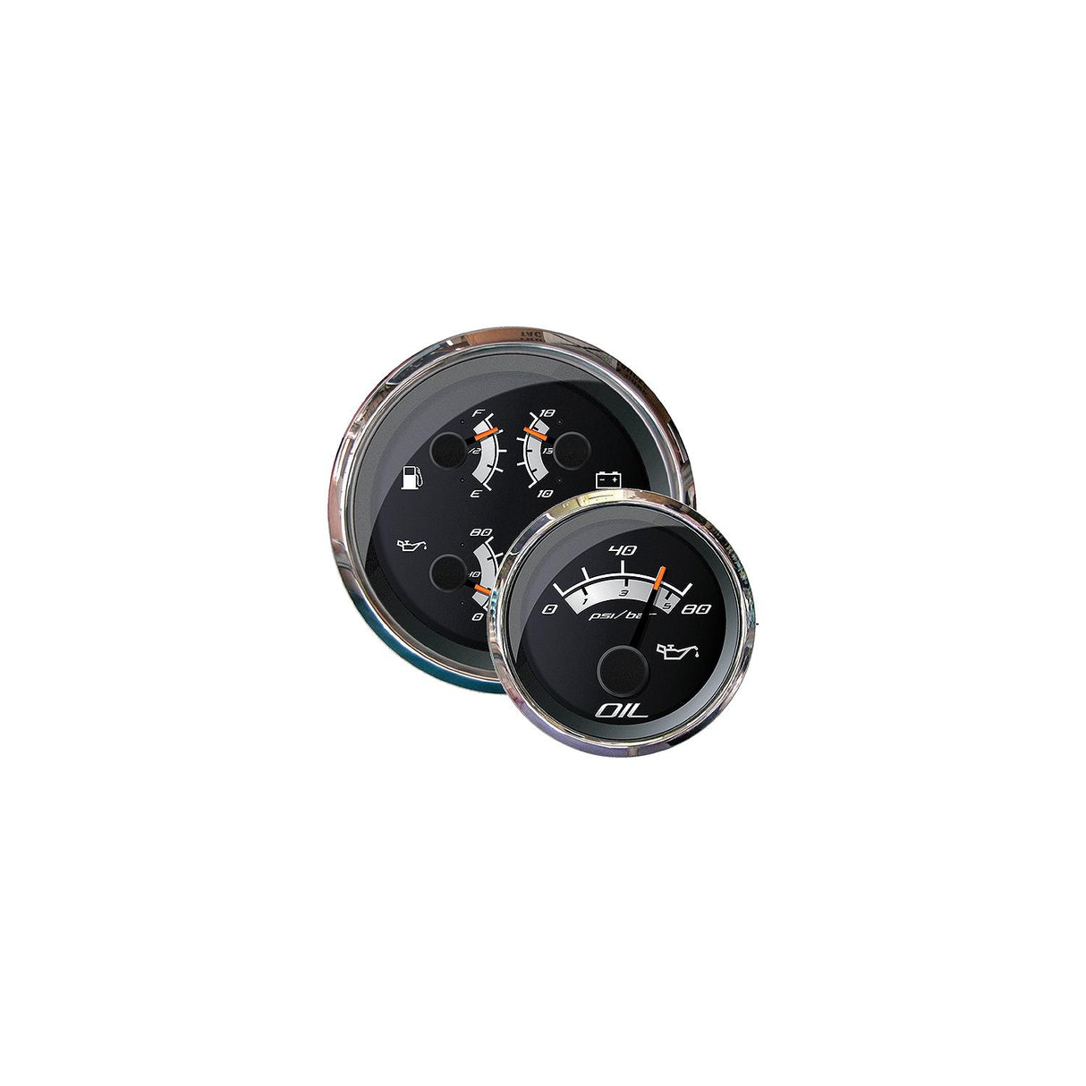 Faria Platinum 4" Multi-Function - Fuel, Oil, Volt Water Temperature [22014] - official Faria Beede Instruments product image 2
