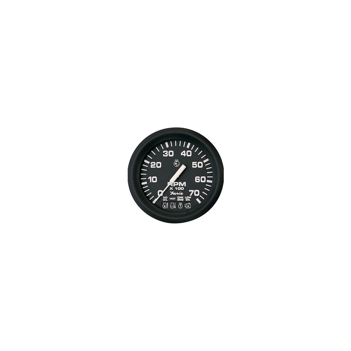 Faria Euro Black 4" Tachometer - 7,000 RPM (Gas - All Outboard) [32805] - official Faria Beede Instruments product image 2