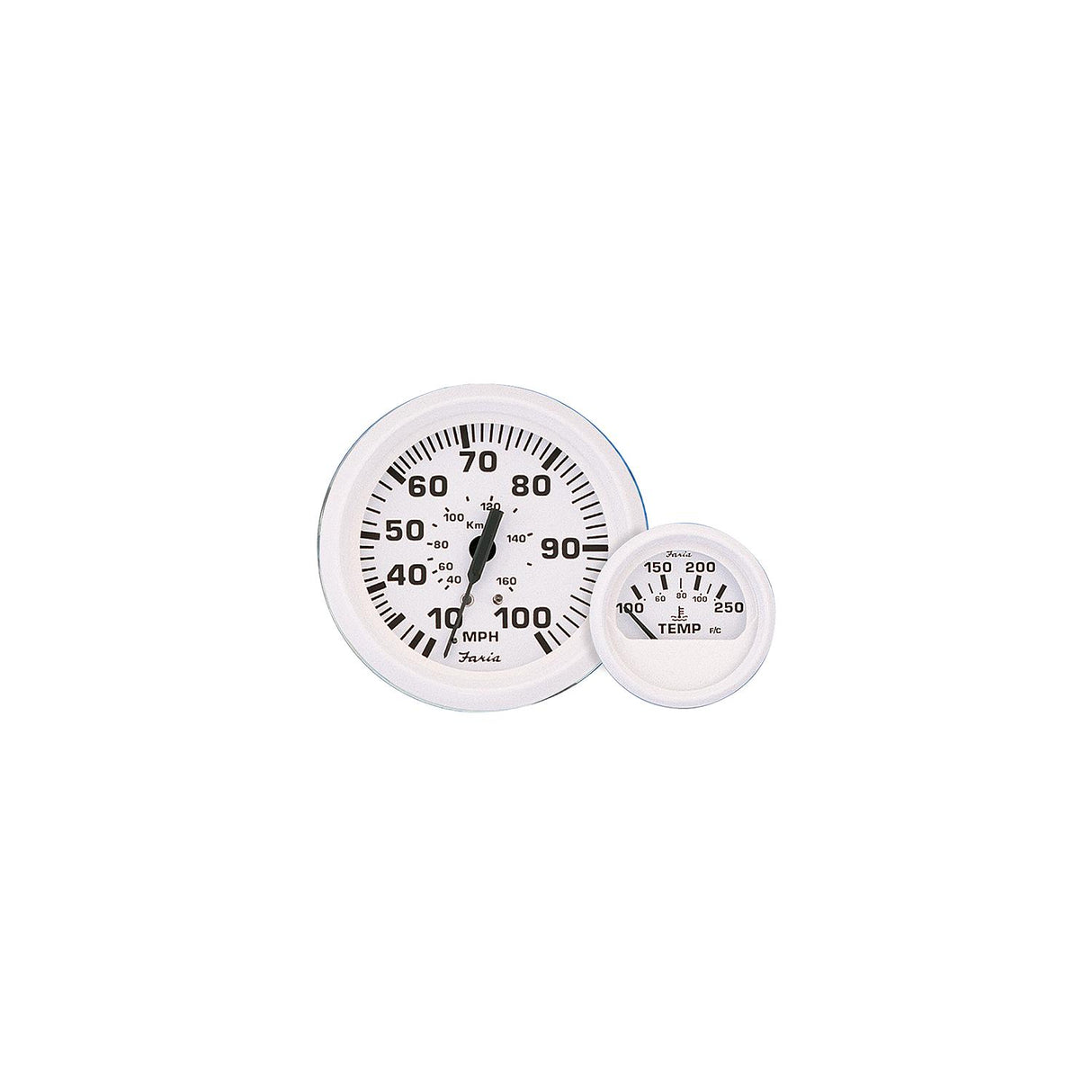 Faria Instruments Faria Dress White 2" Cylinder Head Temperature Gauge With Sender (60-220F) - F13113 - official Faria Beede Instruments product image 3