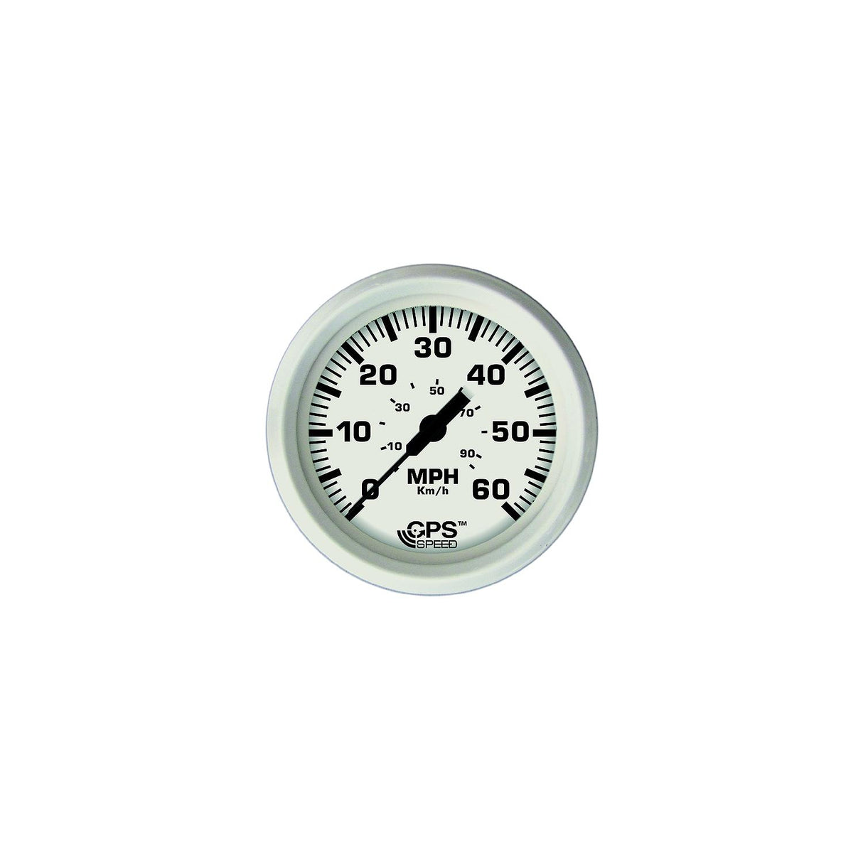 Faria Instruments Faria 33147 Dress White 4" Gauge - 60 MPH GPS Speedometer - F33147