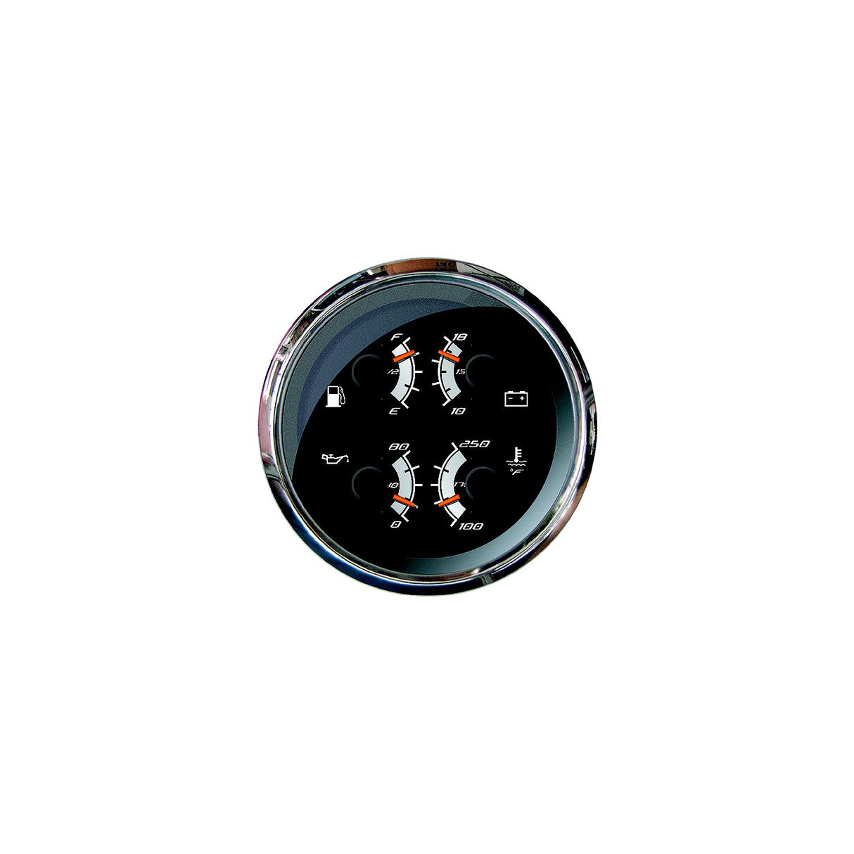 Faria Platinum 4" Multi-Function - Fuel, Oil, Volt Water Temperature [22014] - official Faria Beede Instruments product image 3
