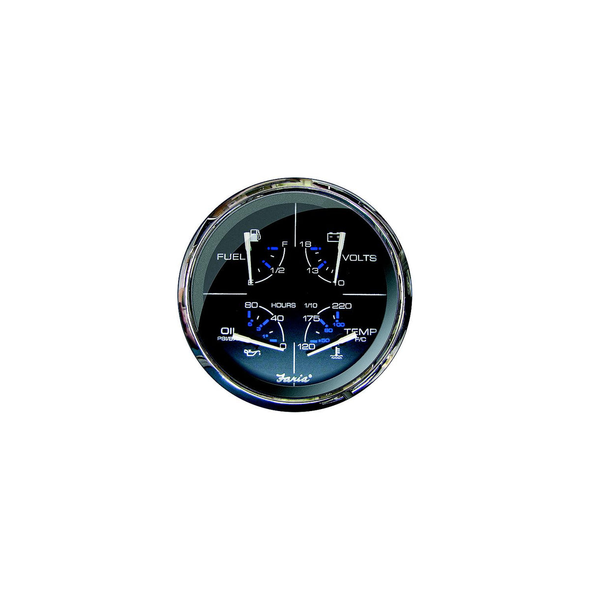 Faria Chesapeake Black 4" Multifunction Gauge [33751] - official Faria Beede Instruments product image 3
