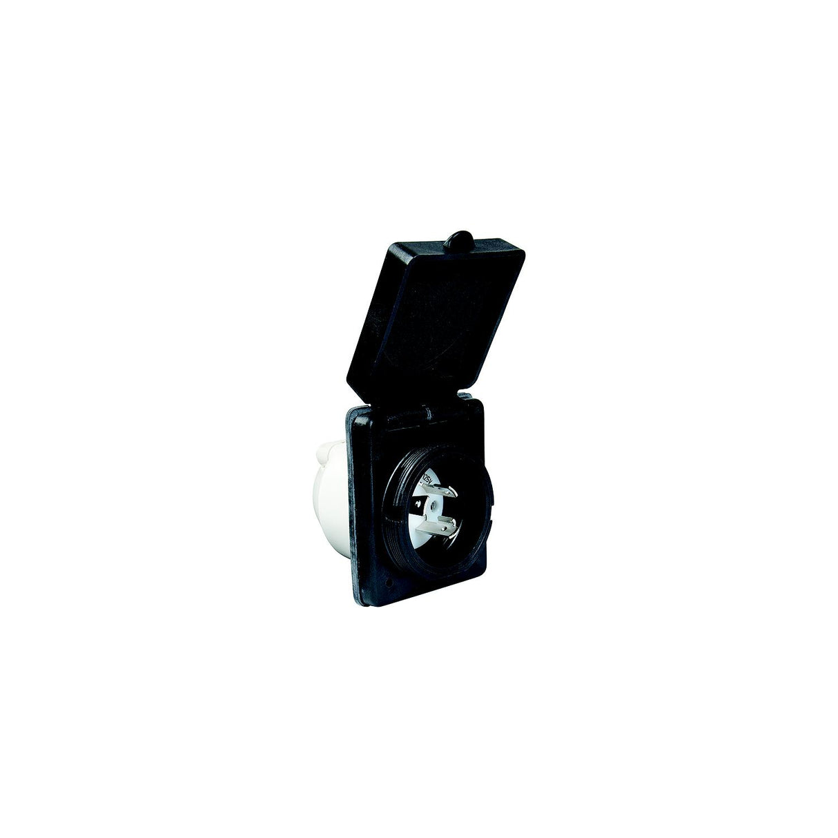 Park Power 301ELRVBLK Power Inlet, 30A Black w/SS Trim - image 1