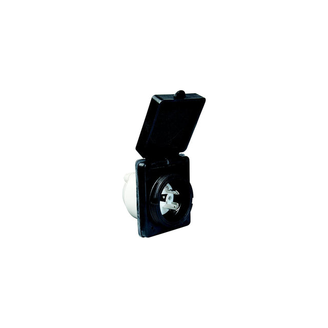 Park Power 301ELRVBLK Power Inlet, 30A Black w/SS Trim - image 1