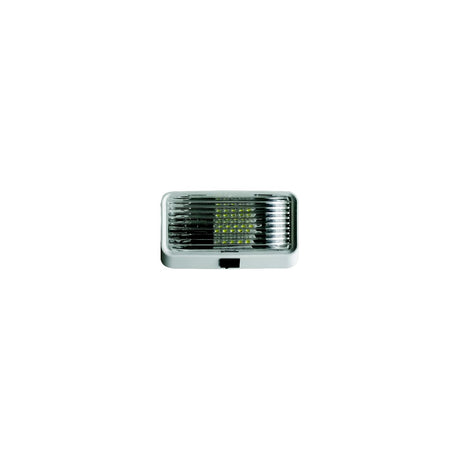 Diamond Group Valterra DG52723VP LED Surface Mt. Porch Light w/Switch, Rectangular, White w/Clear Lens - image 1
