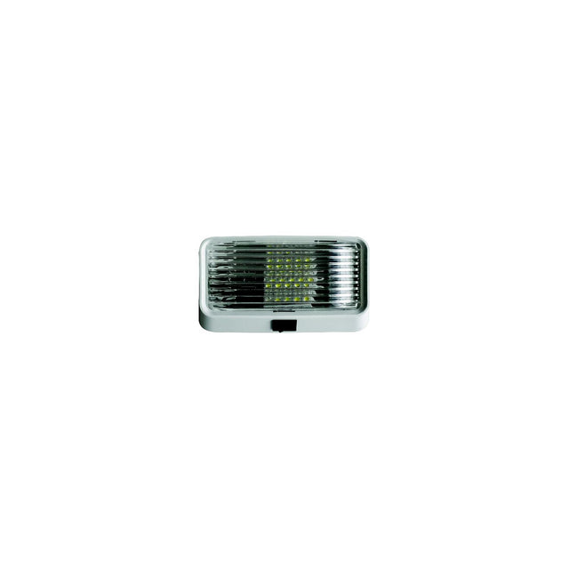 Diamond Group Valterra DG52723VP LED Surface Mt. Porch Light w/Switch, Rectangular, White w/Clear Lens - image 1
