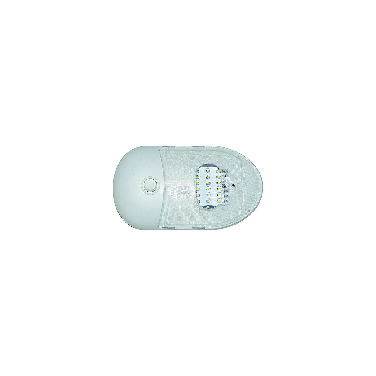 Valterra DG654291VP Slim Line Single LED Dome Light w/2-Way Switch, 12V - image 1
