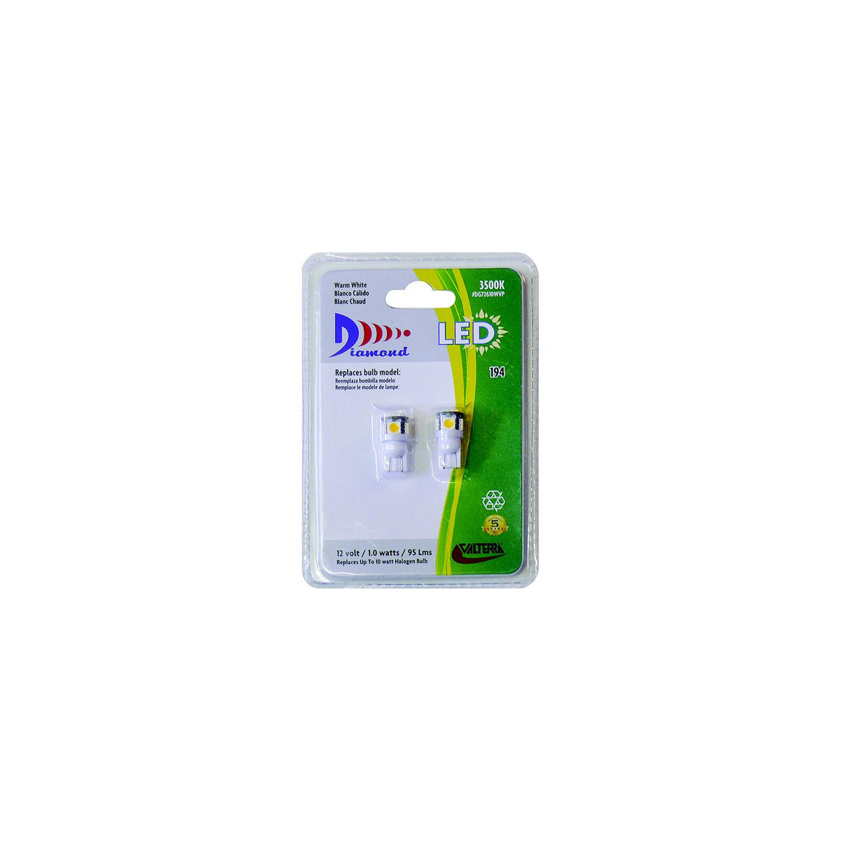 Diamond Group DG72610WVP 194 Replacement LED Bulb, Soft - image 1