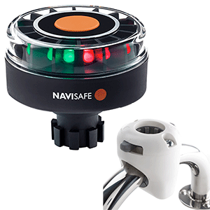 Navisafe Navilight Tricolor 2NM w/Navibolt Base &amp; Rail Mount - White - 342KIT3