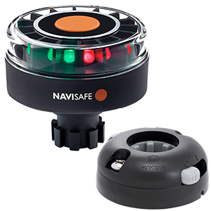 Navisafe Navilight Tricolor 2NM w/Navibolt Base &amp; Horizontal Mount - Black - 342KIT7