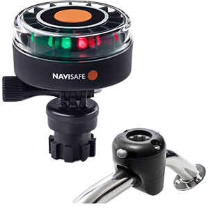 Navisafe Navilight 2NM Tricolor w/Navimount Base &amp; Rail Mount - Black - 340KIT