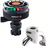 Navisafe Navilight 2NM Tricolor w/Navimount Base &amp; Rail Mount - White - 340KIT3