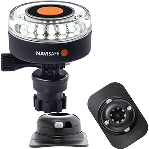 Navisafe Navilight 360&deg; 2NM White w/Navimount Base &amp; RIB Mount - Black - 040KIT2