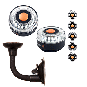 Navisafe Portable Navilight 360&deg; 2NM - White w/Bendable Suction Cup Mount - 001KIT2