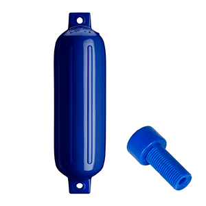 Polyform U.S. Polyform G-4 Twin Eye Fender 6.5" x 22" - Cobalt Blue w/Adapter - G-4 COBALT BLUE W/AIR ADAPTER