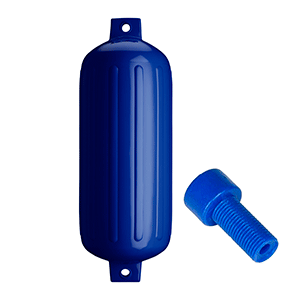 Polyform U.S. Polyform G-6 Twin Eye Fender 11" x 30" - Cobalt Blue w/Adapter - G-6 COBALT BLUE W/AIR ADAPTER