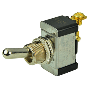BEP Marine BEP SPST Chrome Plated Toggle Switch -OFF/(ON) - 1002002