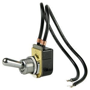 BEP Marine BEP SPST Chrome Plated Toggle Switch Wire Leads - ON/OFF - 1002023