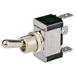 BEP Marine BEP SPDT Chrome Plated Toggle Switch - ON/OFF/ON - 1002001