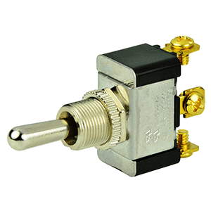 BEP Marine BEP SPDT Chrome Plated Toggle Switch - (ON)/OFF/(ON) - 1002004