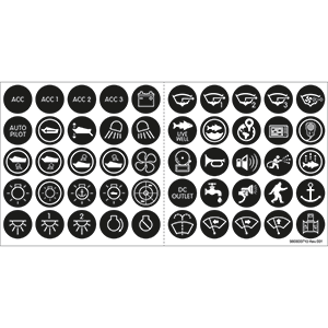 Blue Sea Systems Blue Sea 4230 Push Button Switch Label Kit