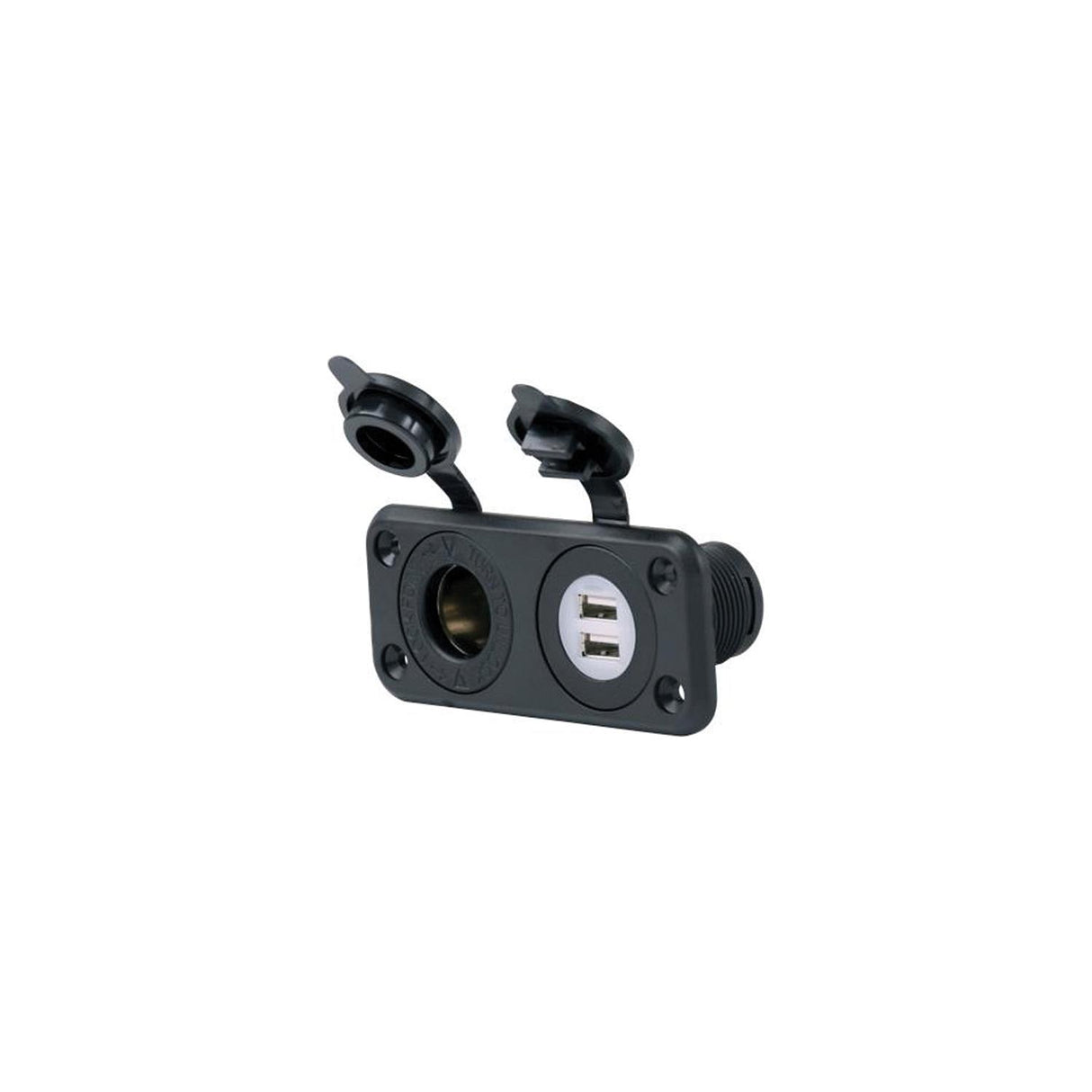 Marinco SeaLink Deluxe Dual USB Charger & 12V Receptacle [12VCOMBO] - official Marinco product image 2