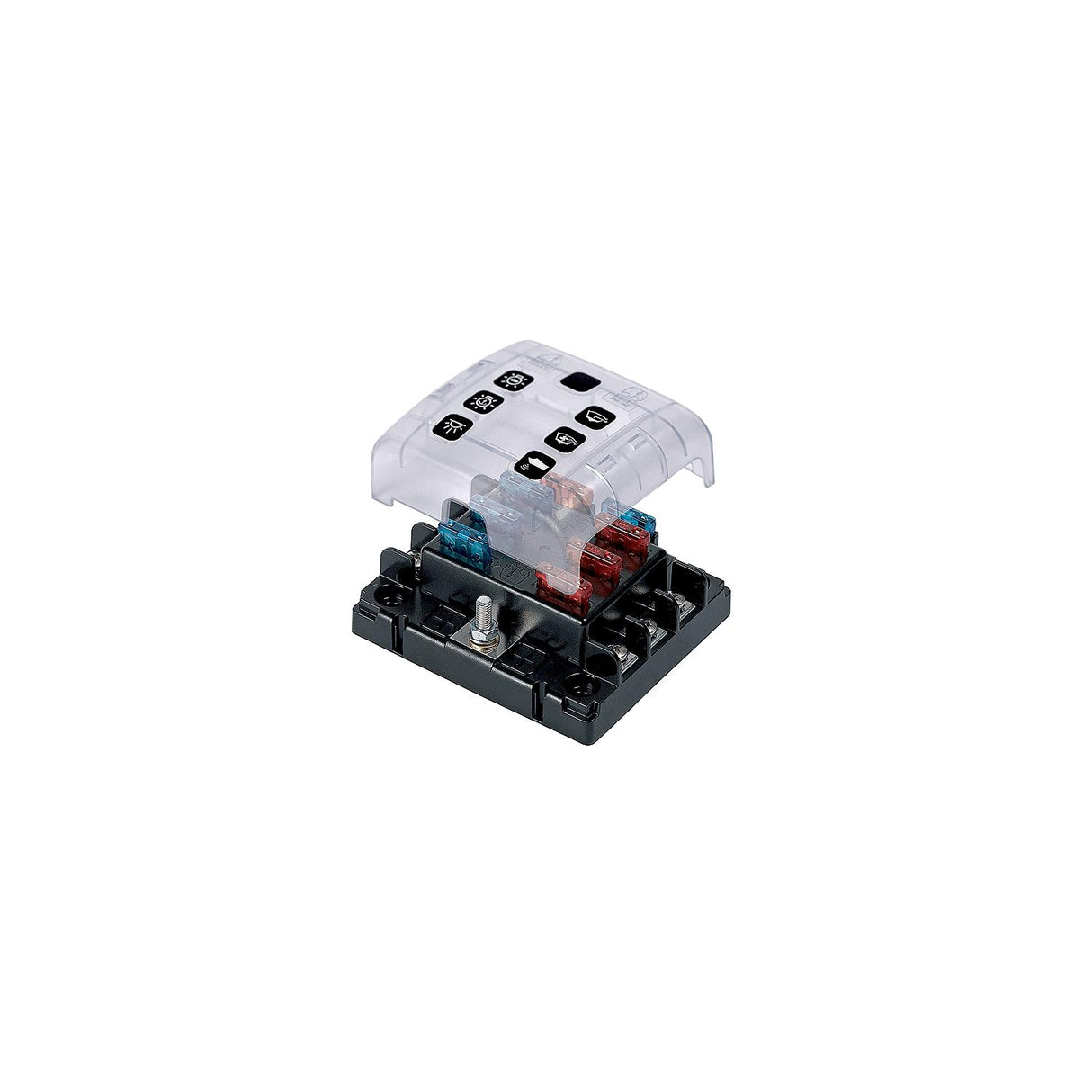 BEP Marinco ATC 6-Way Fuse Holder With Cover and Link - ATC-6WQC