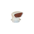 Attwood Marinco Snap-In Deluxe Low Profile PVC Cowl Vent, White With Bright Red Interior (Includes White Snap-In Deck Plate and Cover) - N10863 - image 1