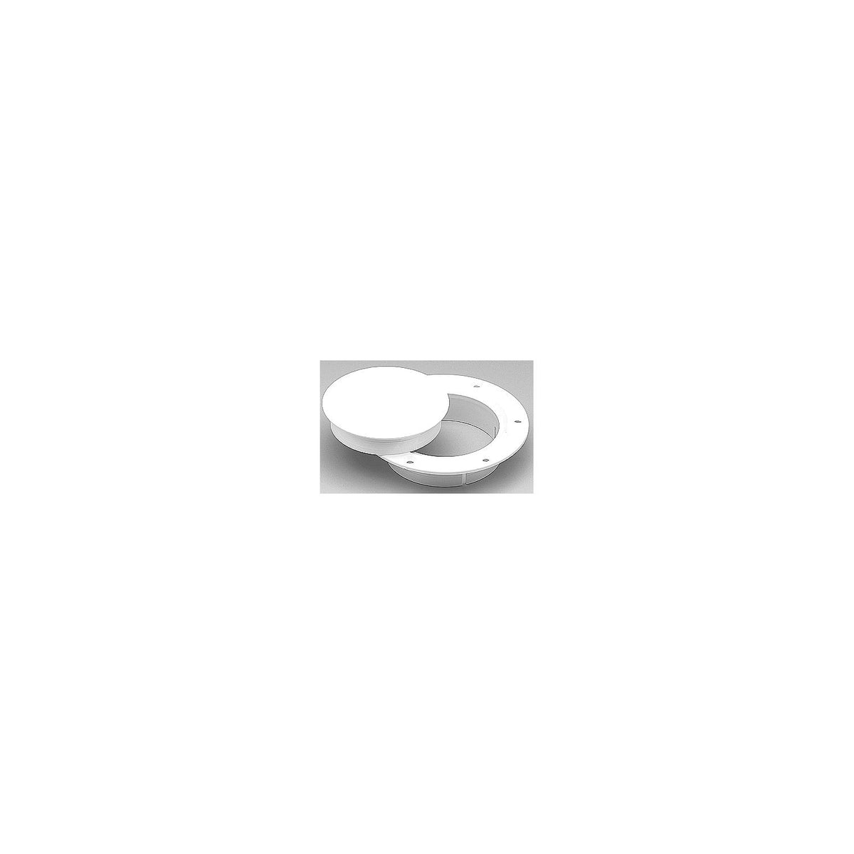 Attwood Marinco Snap-In Deck Plate, White - N10863DW - image 1