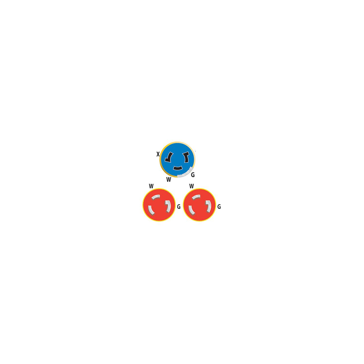 Marinco RY504-2-30 50A Female to 2-30A Male Reverse "Y" Cable [RY504-2-30] - official Marinco product image 3