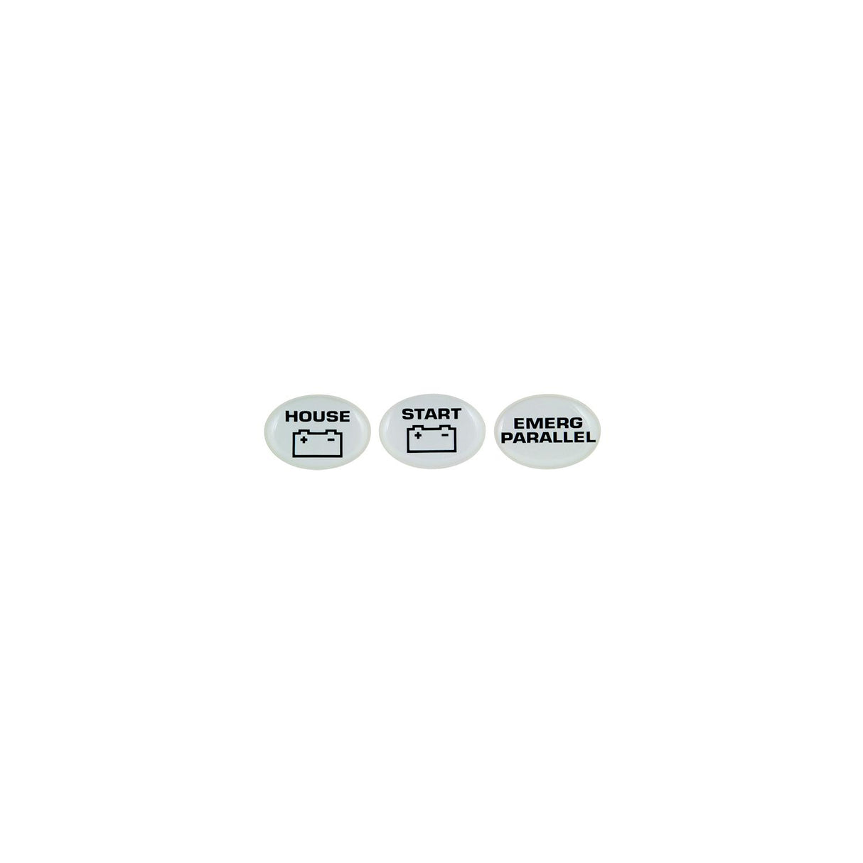 BEP Marinco Set of 3 Battery Switch Labels (Start, Emerg Parallel, House) - SET-715