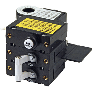 Blue Sea Systems Blue Sea A-Series ELCI Main Circuit Breaker - Double Pole 120V AC 30A - 3106100