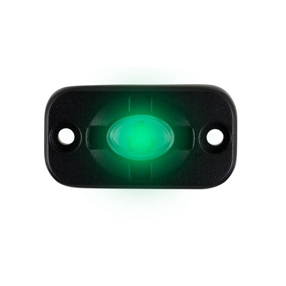 Cápsula de iluminación auxiliar HEISE - 1.5" x 3" - Negro/Verde [HE-TL1G]