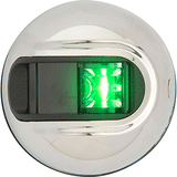 Attwood Marine Attwood LightArmor Vertical Surface Mount Navigation Light - Starboard (Green) - Stainless Steel - 2NM - NV3012SSG-7