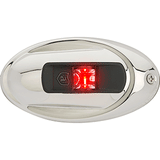 Attwood Marine Attwood LightArmor Vertical Surface Mount Navigation Light - Oval - Port (red) - Stainless Steel - 2NM - NV4012SSR-7