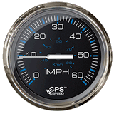 Faria Beede Instruments Faria Chesepeake Black 4" Studded Speedometer - 60MPH (GPS) - 33749