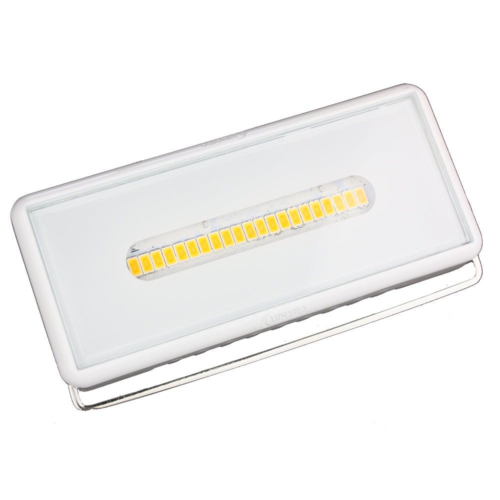 Lunasea Luz de área ajustable interior/exterior de 1600 lúmenes con soporte de montaje giratorio de acero inoxidable - Blanco [LLB-61WO-81-00]