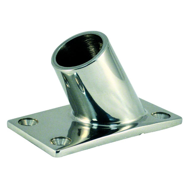 Marpac Cast Stainless Steel Rail Fitting - 60° Rectangular Base (7/8" OD Tubing) - 7-0182 - image 1