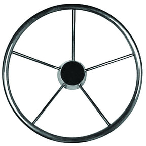 Marpac Stainless Steel 5 Spoke Destroyer Type Steering Wheel Without Control Knob (13-1/2”) - 7-0248 - image 1