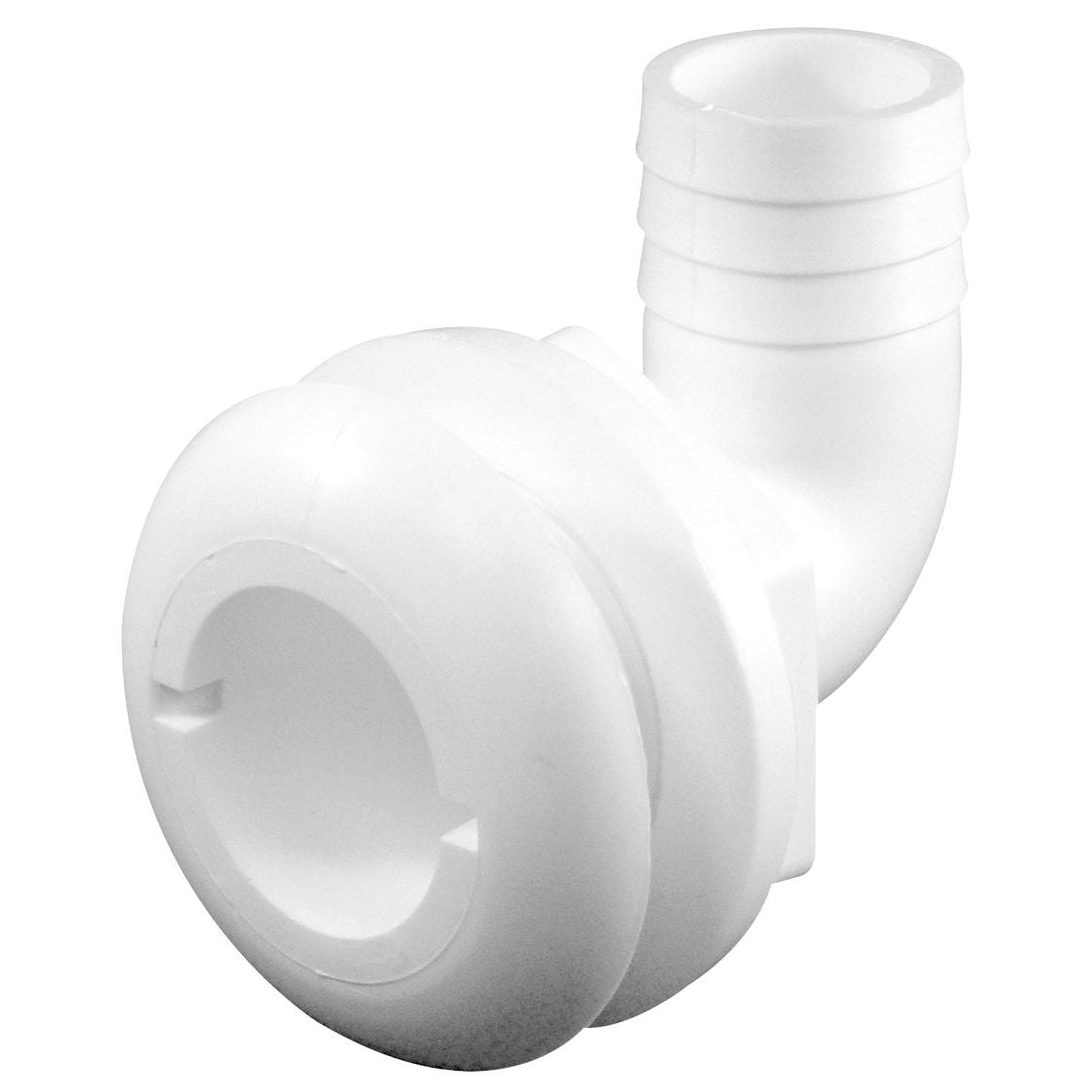 Marpac 90° Thru-Hull Connectors for 1-1/8” Hose (White) - 7-0364 - image 1