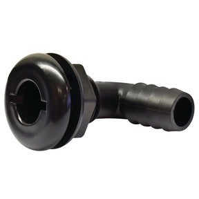 Marpac 90° Thru-Hull Connector for 3/4” Hose (Black) - 7-0366 - image 1