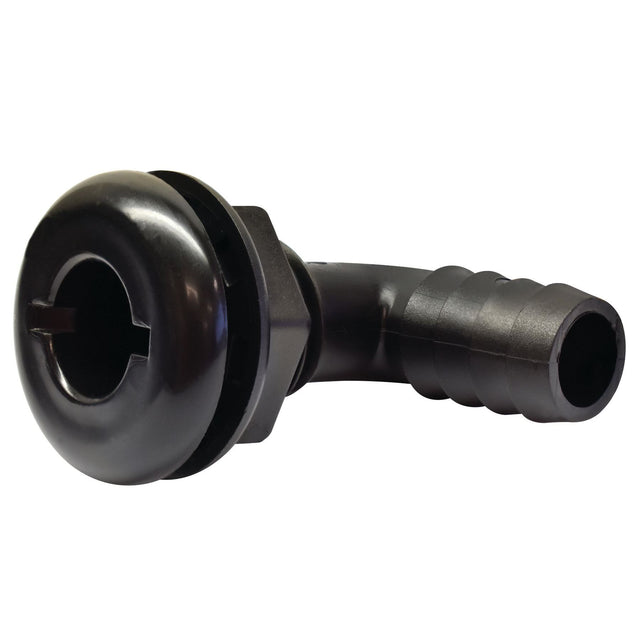Marpac 90° Thru-Hull Connector for 3/4” Hose (Black) - 7-0366 - image 1