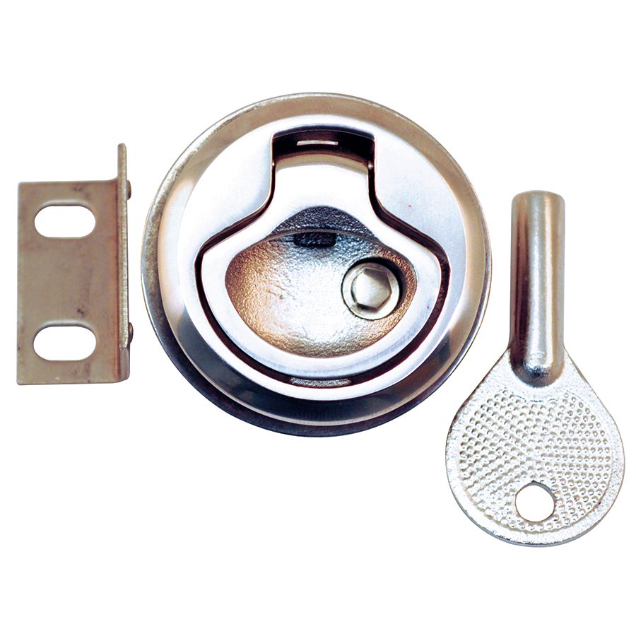 Marpac Stainless Steel Push to Close Locking Latch (2-3/8” OD) - 7-2271 - image 1
