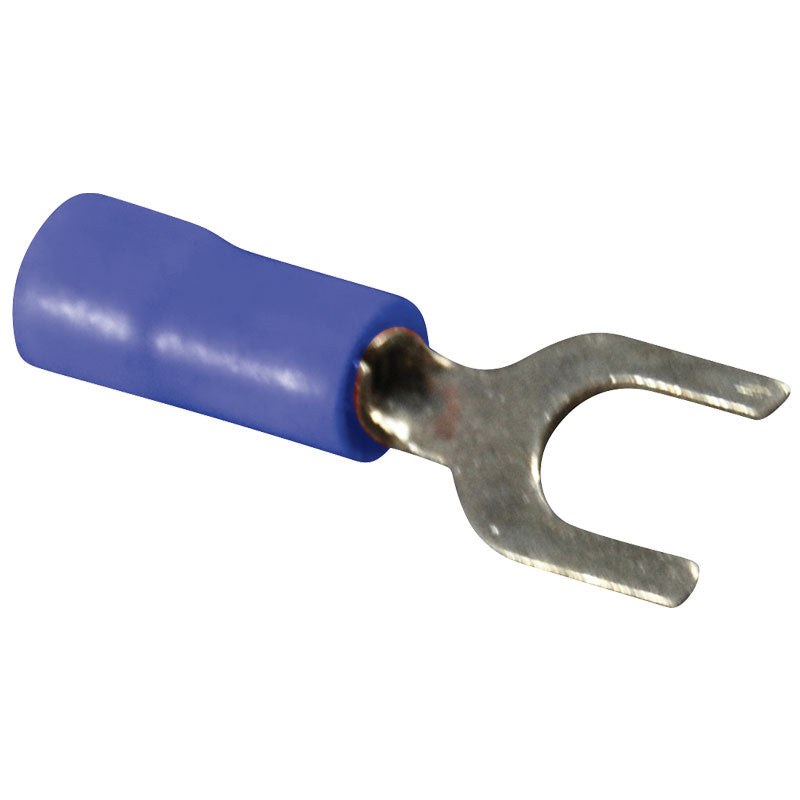 Marpac Vinyl Spade Fork Connectors (16-14 AWG - #10, Blue) - 7-3195 - image 1